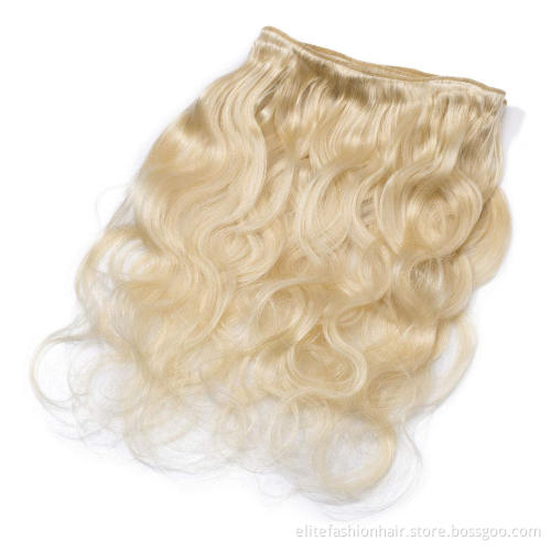 100% Virgin Unprocessed Double Wefts Hair Bundle High Quality Body Wave Brazilian Hair Bundles 613 Blonde Body Wave Hair Bundles
